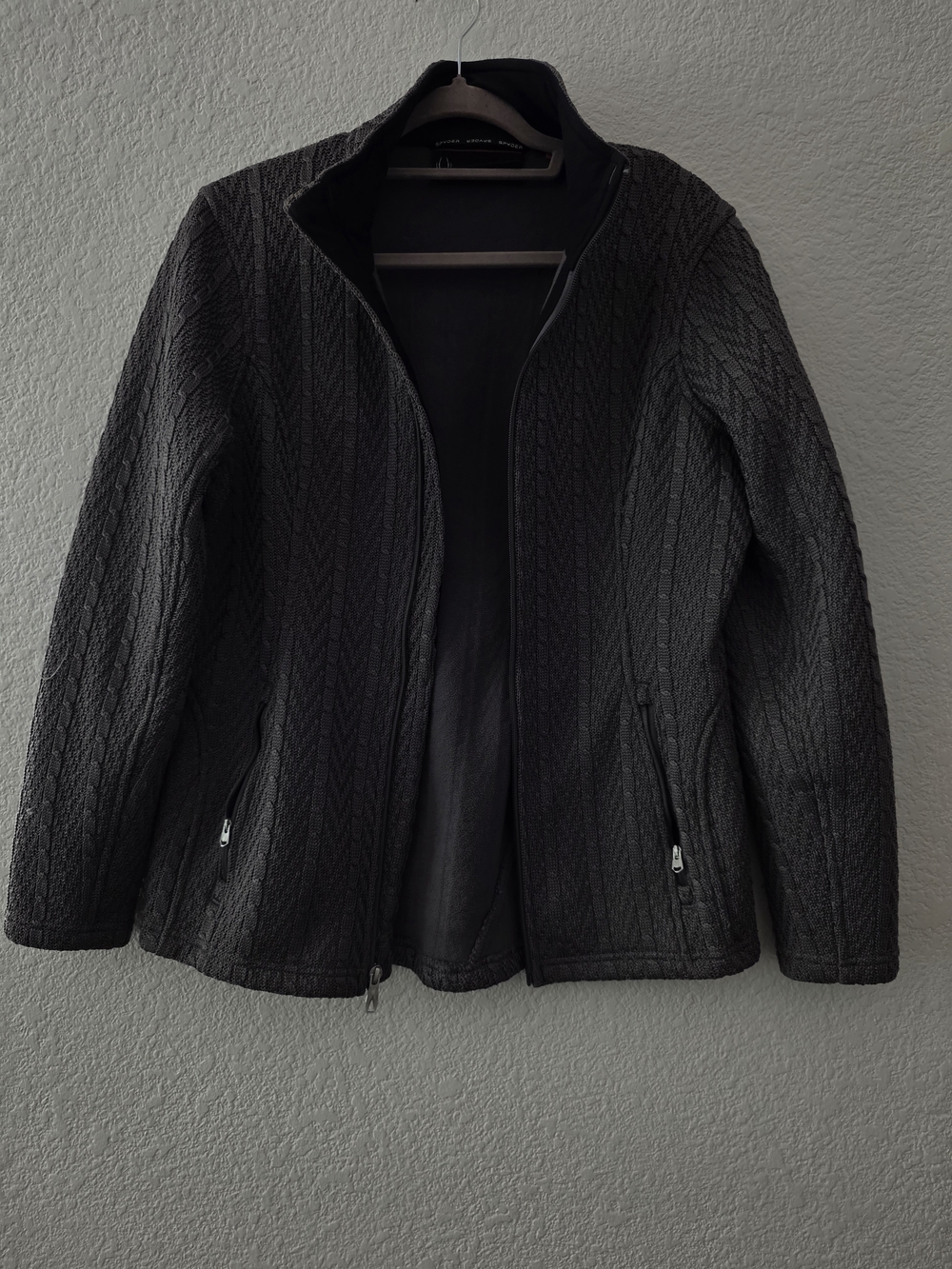Spyder Black Full-Zip Jacket with Subtle Logo